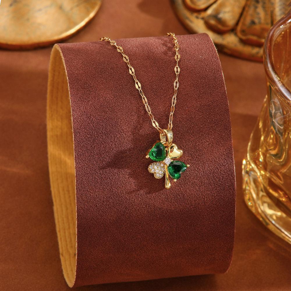Japanese Korean Titanium Steel Women s Necklace Fade Resistant Minimalist Pendant Collarbone Chain