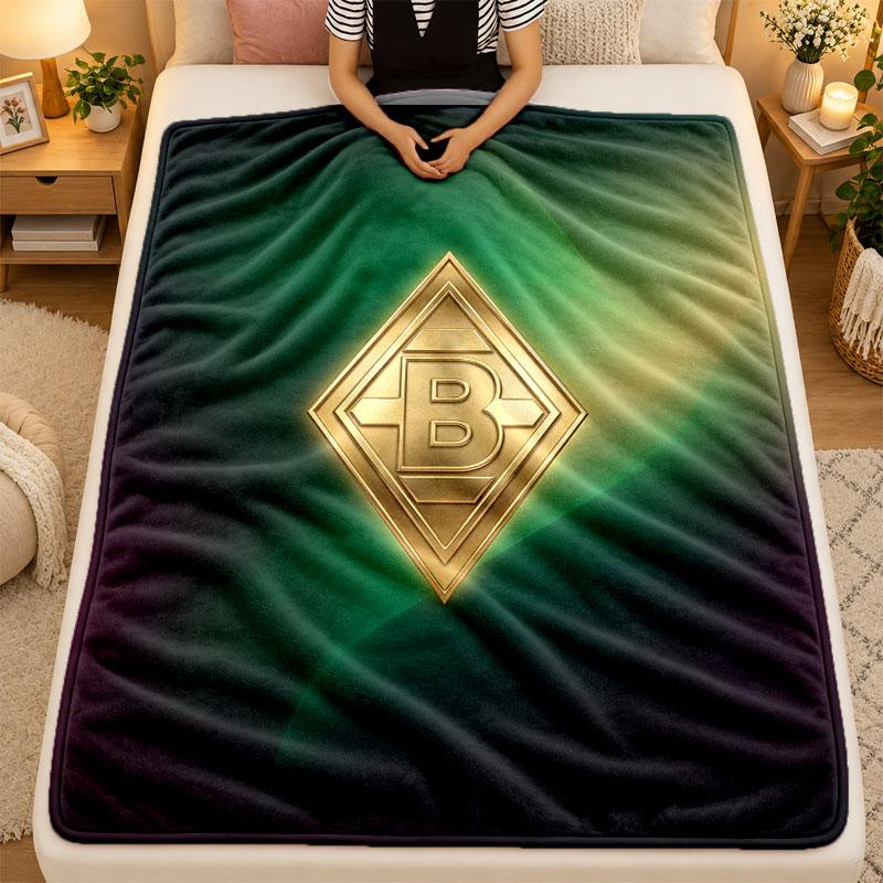 Flannel BlanketBorussia Mönchengladbach Warm Soft Throw Blanket for Indoor Sofa Bed Living Room Use