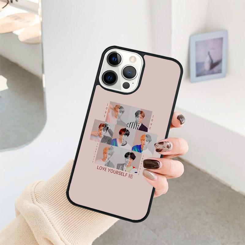 Love Yourself Answer Phone Case For iPhone 16 15 14 11 12 13 mini Pro XR XS MAX Plus coque Cover Shell