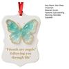 Friendship Sea Glass Butterfly Ornament Friends Are Angels Christmas Tree Ornament Handmade Sea Glass Art Friendship Keepsake for Best Friends