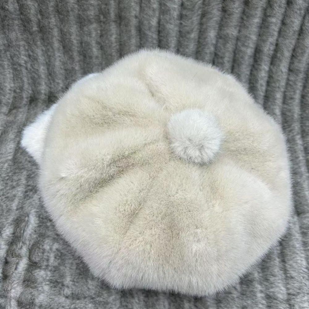 

Новый зимний берет женский универсальный осенне-зимний зарубежный тыквенный утолщенный шляпа норка модная теплая шляпа