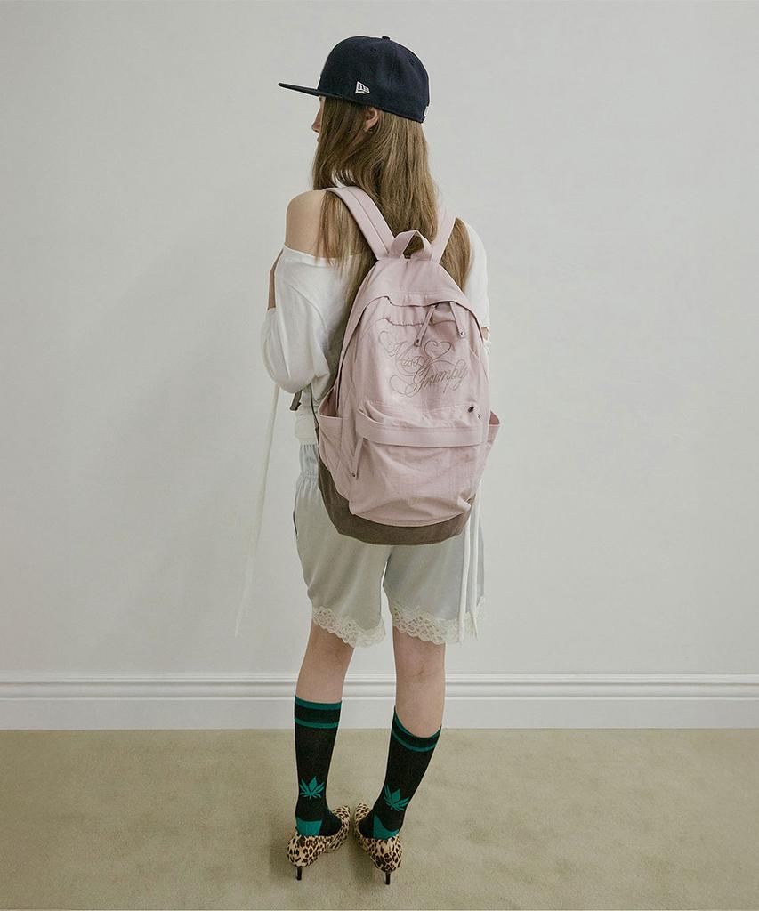 Sculptor Grumpy Girl Nylon Backpack Matt Pink