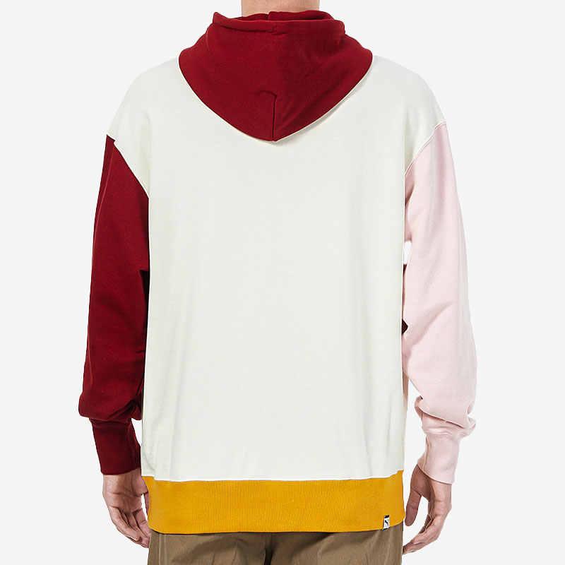 Puma Colorblock Hooded Casual Long Sleeve Sweatshirt Men Tops Beige 533040-88