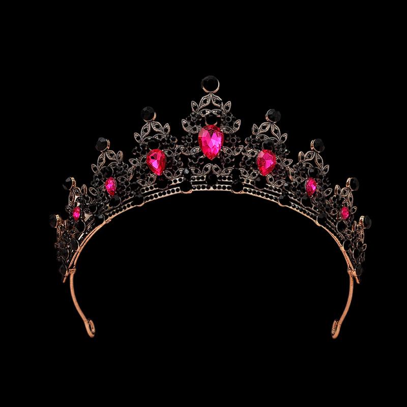 Wedding and Birthday Headband Leaf Inlaid with Rhinestone Crystals Colorful Princess Bridal Accessories