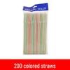 ZISIZ Individually Wrapped Disposable Plastic Straws