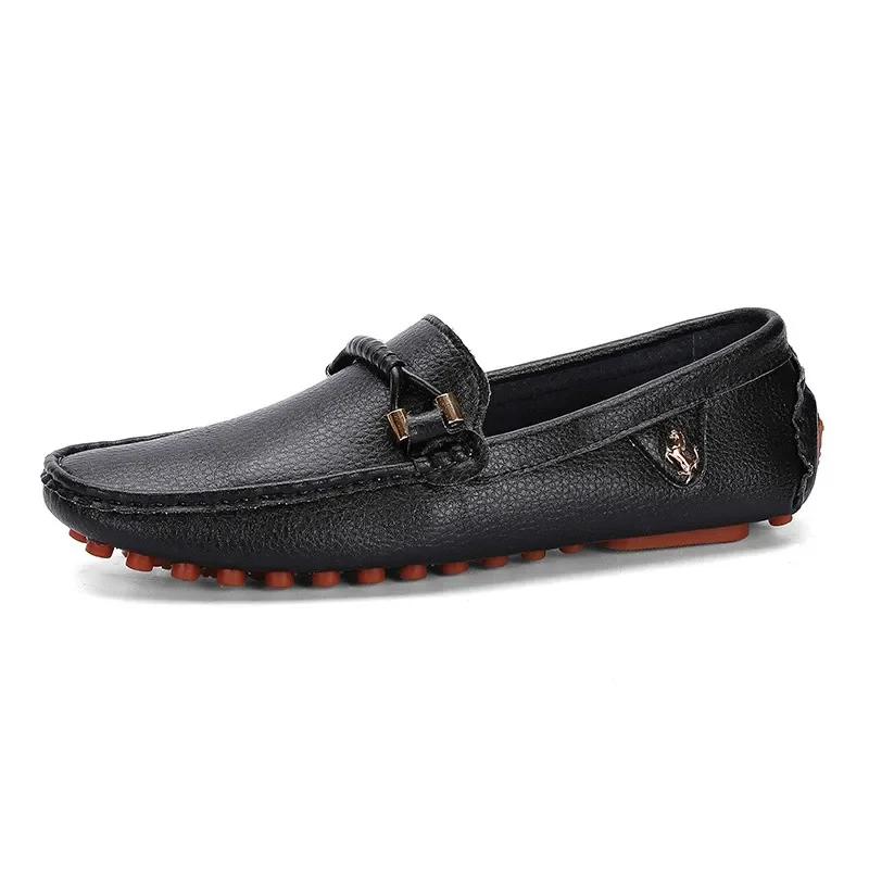 Green Loafers Men Handmade Leather Shoes Casual Driving Flats Slip-On Moccasins Male Dad Mocasines Shoes Zapatos Hombre Size 47