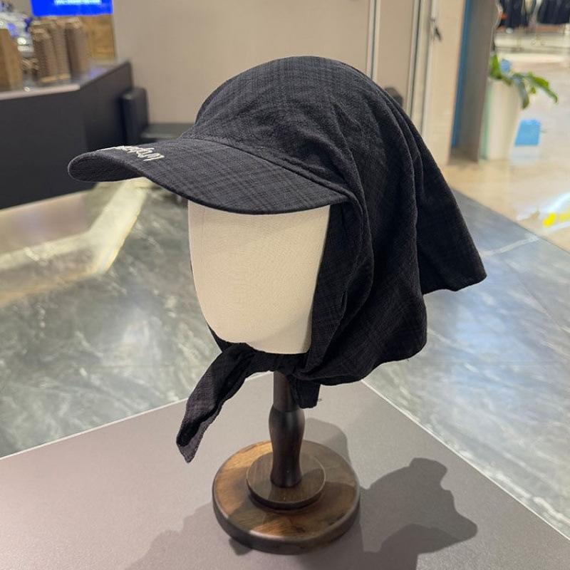 New American plaid headscarf hat children spring and summer casual versatile triangle towel peaked cap sun hat