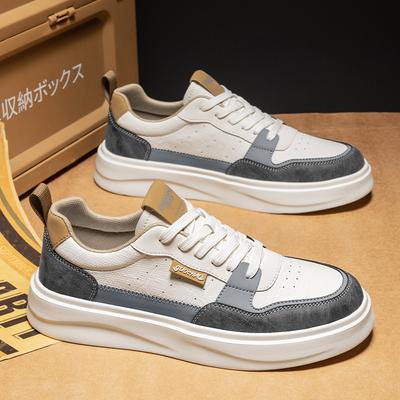 Herrenschuhe 2025 Sommer Nische High-End Trendy Herren Board Schuhe Kleine Weiße Schuhe Farblich Passend Dicksohlige Erhöhende Sport- und Freizeitschuhe