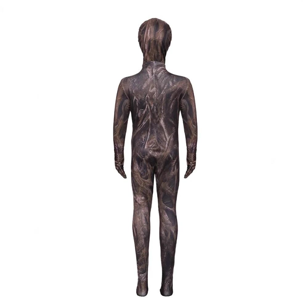 Nwe Men And Women Ugly Demogorgon Cosplay Costume Scary Full Body Jumpsuit Monster Suit with Mask Halloween Carneval Suit