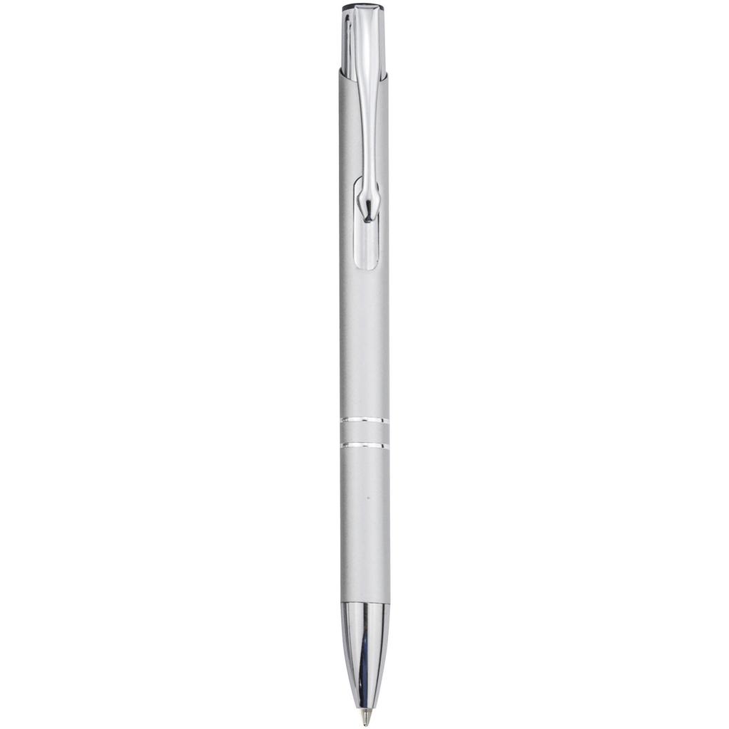 Pen of aluminum "Moneta" (blue ink) Silver