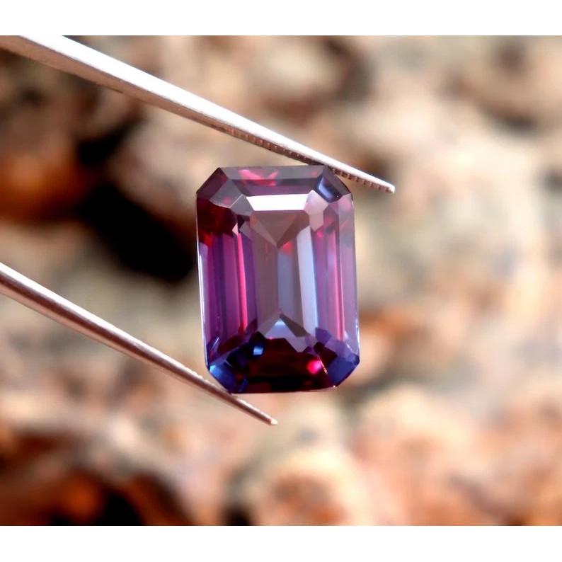 Color Change Natural Alexandrite Emerald Cut CERTIFIED Loose Gemstone