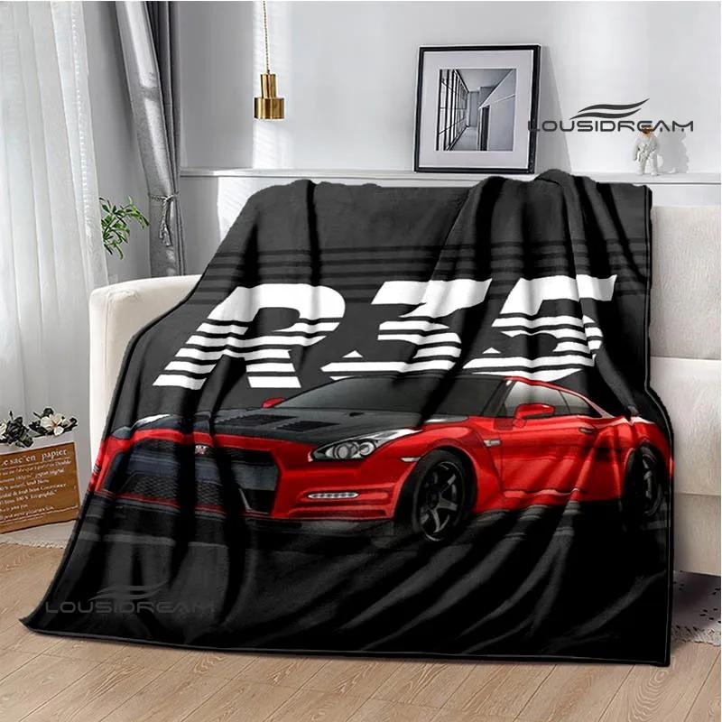 GTR Racing Retro Printed Blankets Warm Blanket Soft and Comfortable Home Travel Bed Blanket Picnic Blanket Birthday Gift
