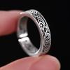 Vintage Engraved Open Ring for Men & Women – Antique Silver Color Filigree Ring For Everyday & Gothic Style