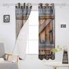 Wood Door Window Curtain Home Decor Curtains for Living Room Bedroom Kitchen Curtain Panel