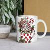 1pc 11oz Blank Ceramic Coffee Mug, Double-sided Printed Cup, Smooth Glaze Texture, Sturdy and Reusable, Suitable for Family and Office Use