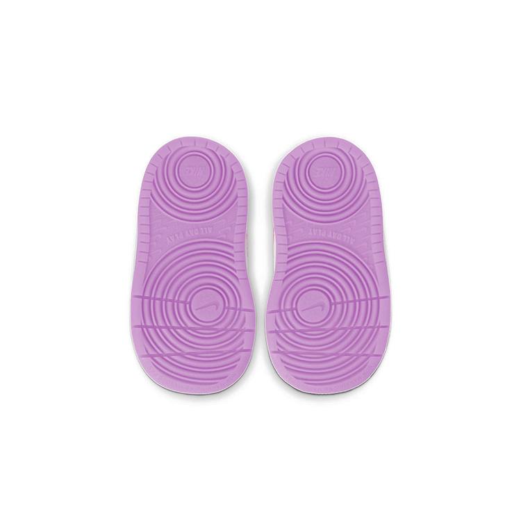 Nike Court Borough 2 Synthetic Leather Low top Toddler Shoes White Pink Purple Infant And Toddler BQ5453-111
