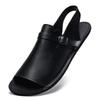British Style Men Casual Leather Sandals Fashion Casual Business Walking Shoe Outdoor Non-Slip Sandals And Sliers Designer Flats
