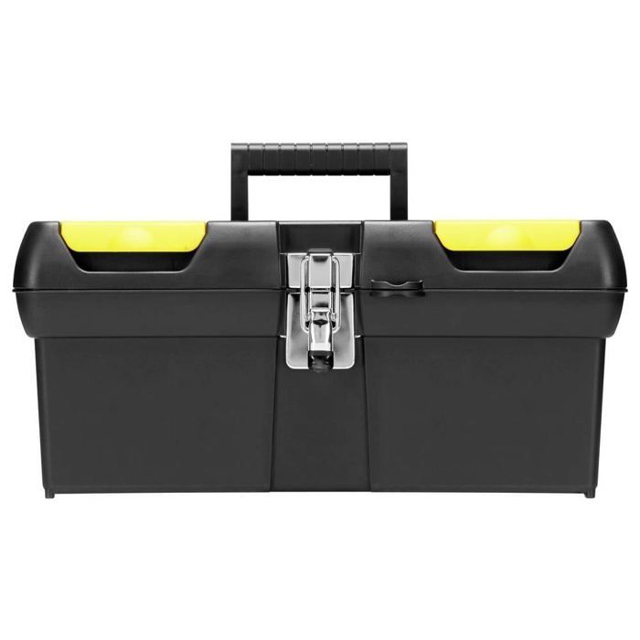 Boîte À Outils - Stanley - 16 Pouces - Noir Et Jaune - 2 Organiseurs - Poignée Articulée
