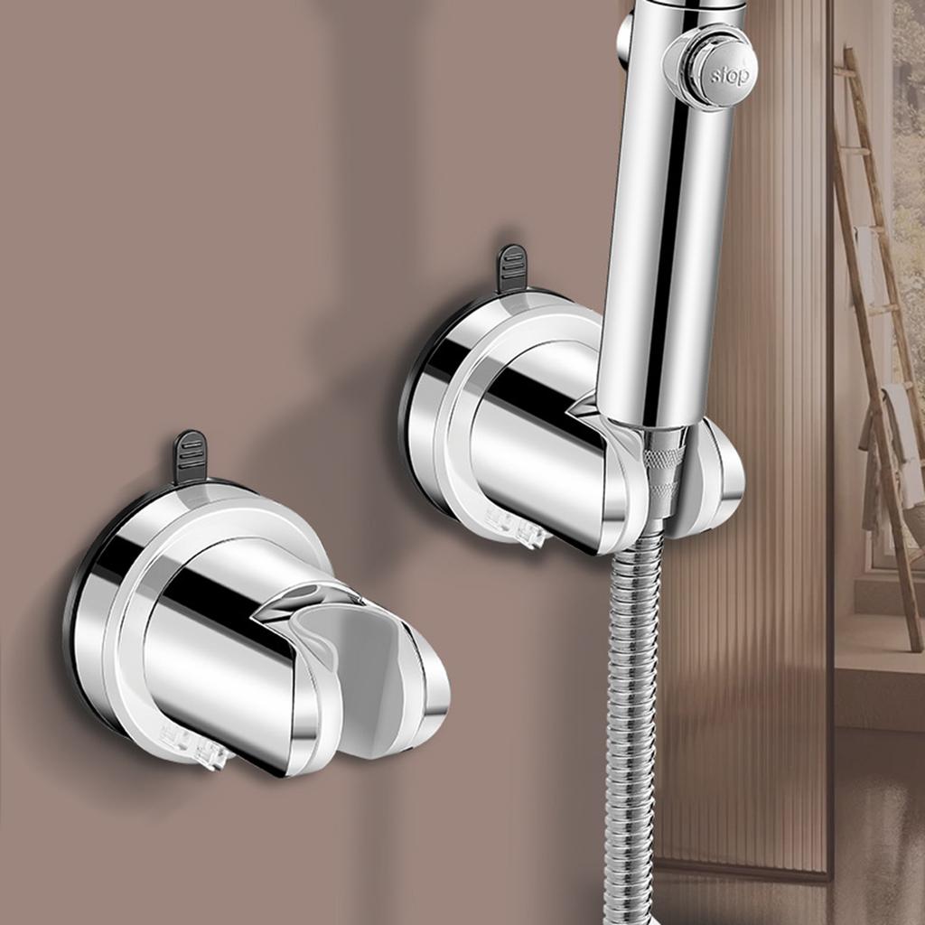 Bathroom Adjustable Wall Mounted Shower Head Holder Universals Suction Cup Shower Mount Holder Base Easy Installation
