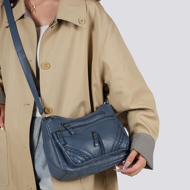 Dameveske Mor Crossbody-veske Stor kapasitet Flerroms Skulderveske