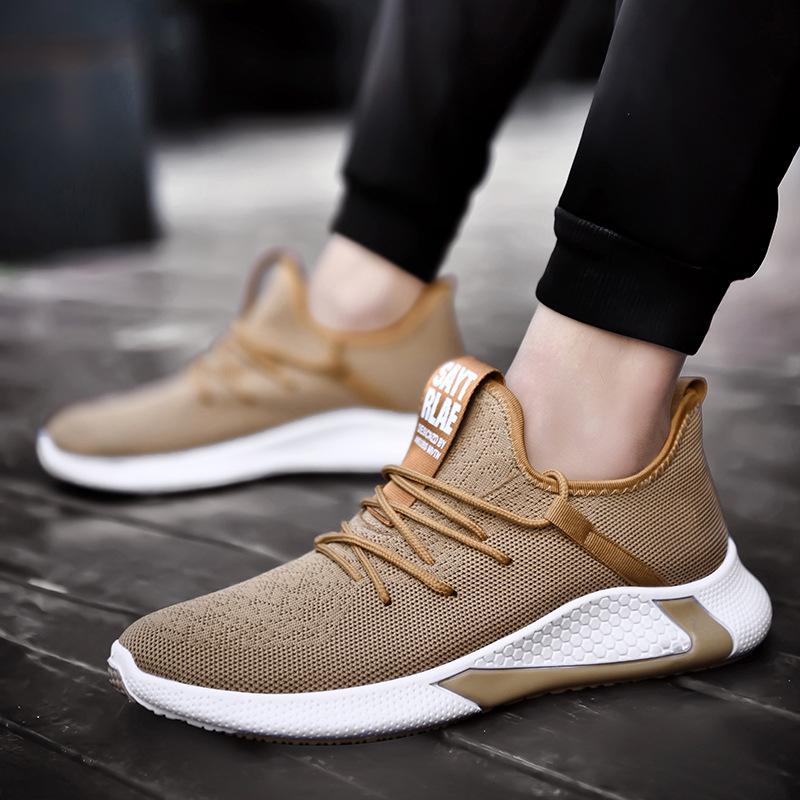 Spring and Summer Fashion Mens Casual Shoes Lace-Up Breathable Sneakers Mens Running Shoes Trainers