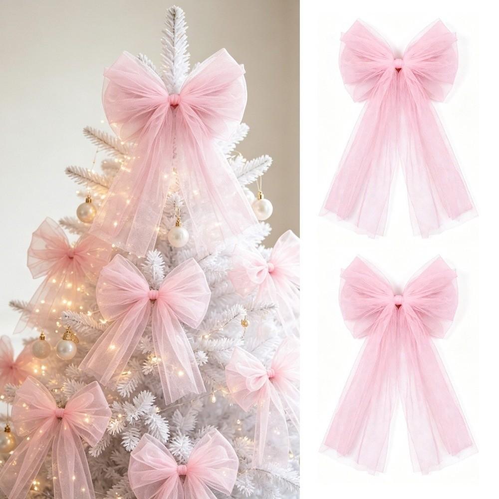 Lightweight Ribbon Bow Hanging Long Streamers Festive Bow Decoration  Christmas Tree Decoration