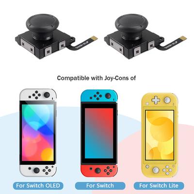 Hall Controller No Drifting 3D Analog Stick Sensor Potentiometer Module Hall Sensing Joystick for Swicth / Switch OLED/Lite