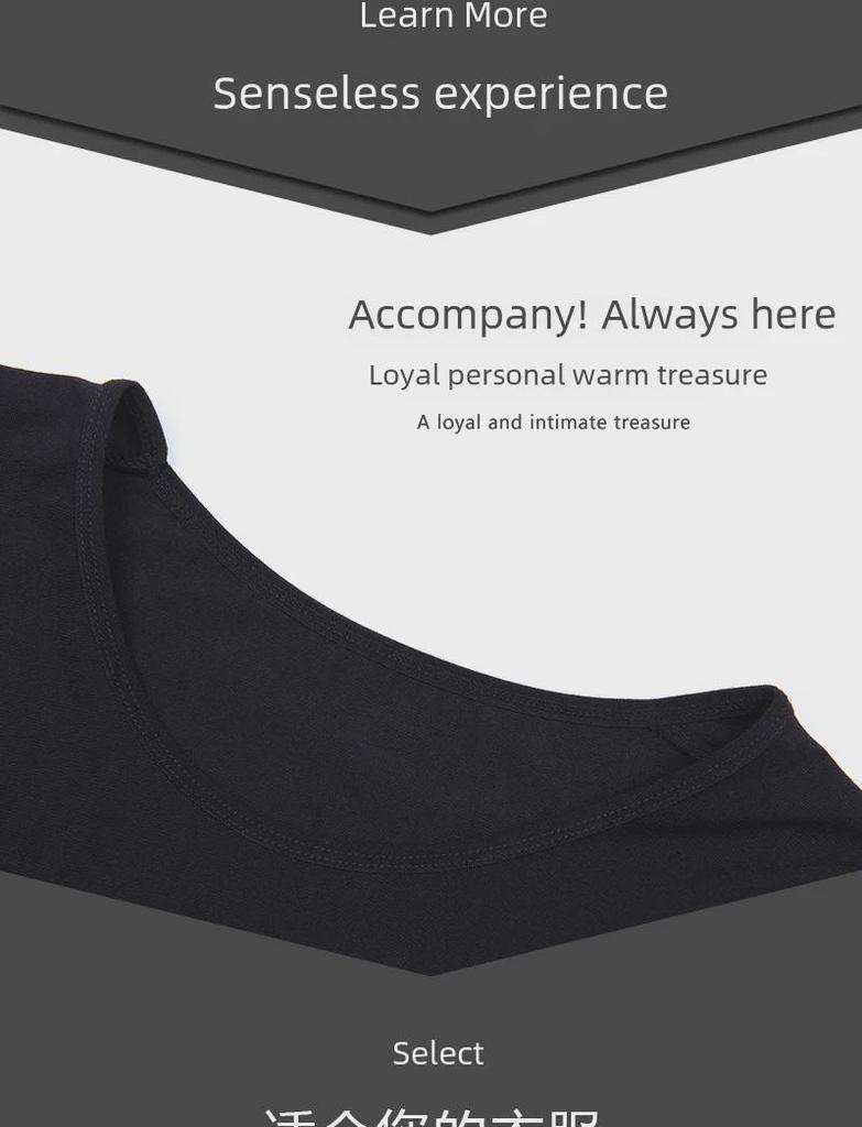 Men's Thermal Cotton Sweater & Pants Set - Round Neck, Thin Autumn Layer