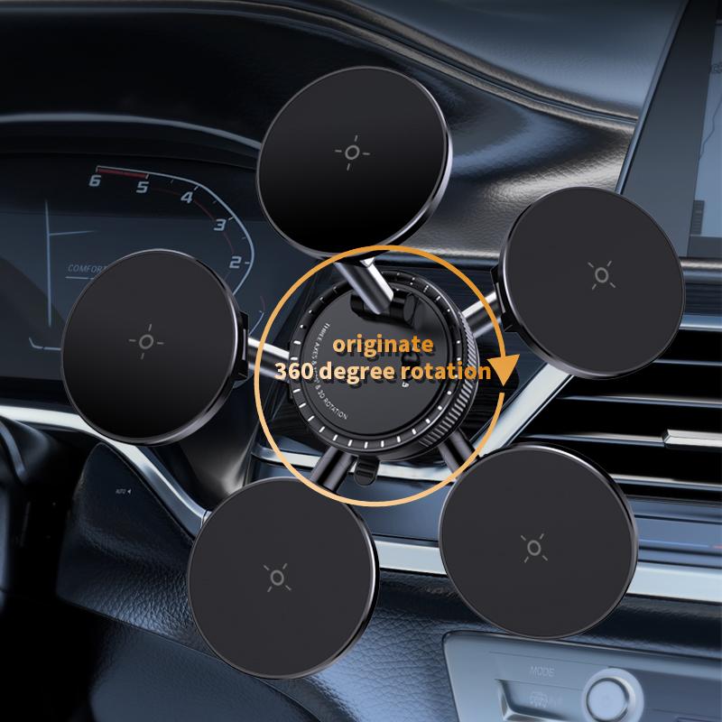 Car Vacuum Magnetic Phone Holder Foldable Strong Suction Cup Mobile Phone Holder 360-Degree Rotating Mount For Macsfae iPhone