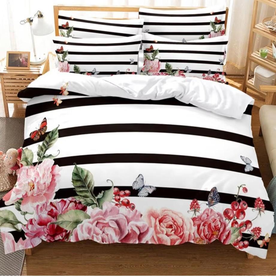 

Colorful Butterfly Down Comforter Set Bedding Set 3-piece Duvet Cover Set 135*200cm