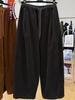 Women's Wide-Leg Corduroy Pants - Elastic Waist, Velvet-Lined, Casual Straight Cut for Autumn/Winter.