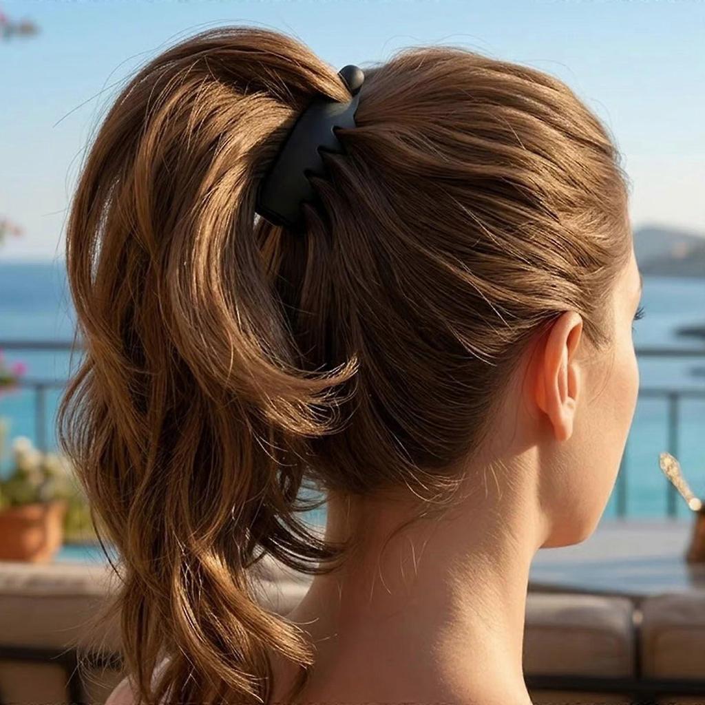 Womens Mini Claw Hair Clip, Non- Banana Half Up Hair Clip Tortoise Shell Ponytail Jaw Clip for Thick Thin Hair