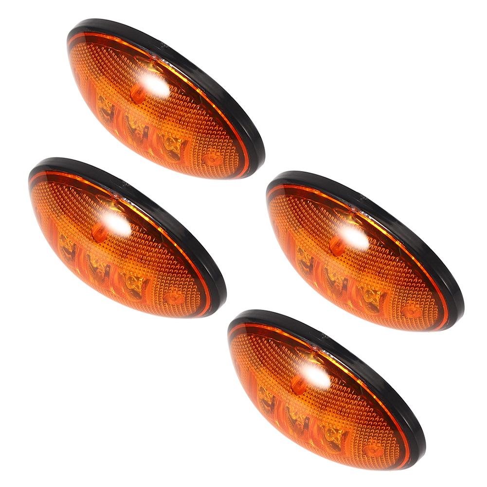 2.3in 12V DC Fender Side Marker Lights Waterproof Fit for Ford F Series 1999‑2010(4pcs Amber
