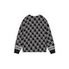 WE11DONE Color Block Logo Jacquard V-Neck Wool Cashmere Sweater Unisex Sweater WD-KC1-22-639-U-BK