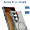 For Magsafe Magnetic Armor Shockproof Bracket Soft TPU+Solid Color Hard PC Phone Case For Samsung S25 Ultra S24 Ultra Plus Cover