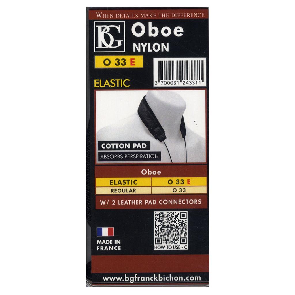 BG (BeeGee) Nylon Strap for Oboe, Elastic O33E