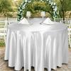 Imitation Silk Round Satin Tablecloth Bright Table Decoration Party Tablecloth Table Cover  Wedding