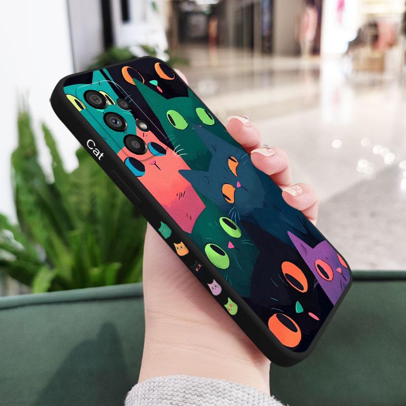 

Colorful Cat Case For Samsung Galaxy A73 A53 A33 A23 A13 A03 A72 A52 A52S A32 A22 A12 A02 A02S A71 A51 A31 A21S 4G 5G Cover Samsung A32 4G
