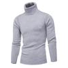 Maglioni semplici da uomo casual tinta unita alla moda da uomo, comodi maglioni da uomo a collo alto