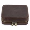 Retro Crazy Horse Cowhide Leather Jewelry Travel Storage Box
