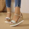 Mode 2025 Damen Sommer Schuhe Keilsandalen Sandalen Plateau Schuhe High Heels Designer Sandalen Bequem Übergröße