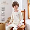 YEEHOO Kids' 100% Cotton 5A Antibacterial Thermal Pajama Set