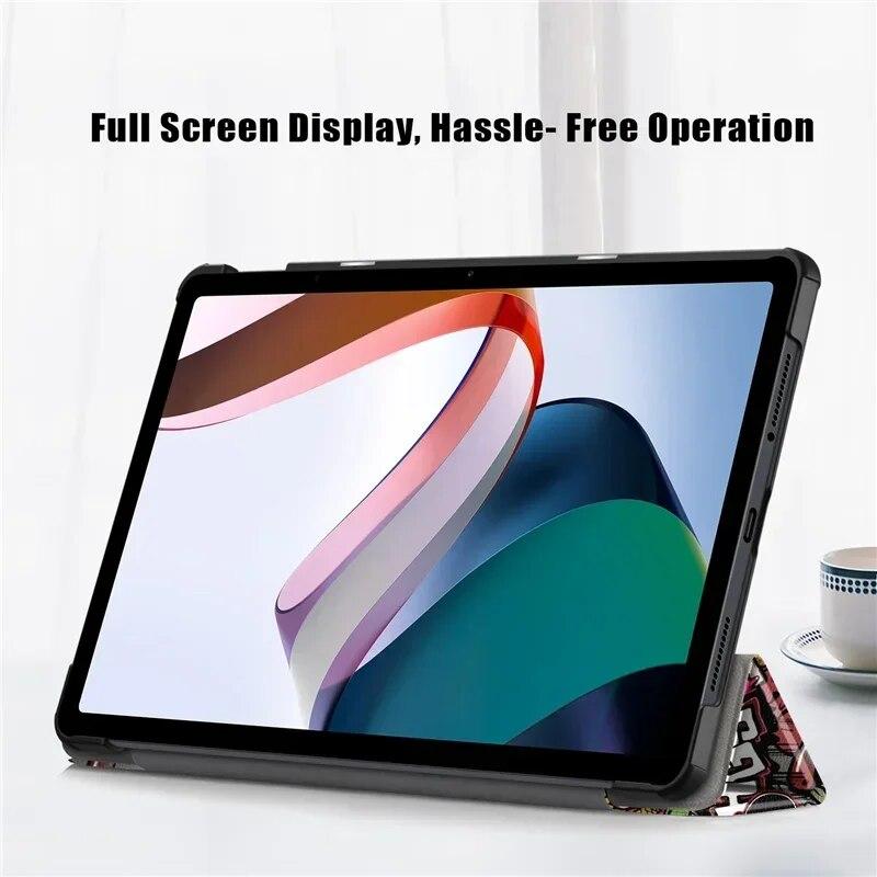 Flip Case for Xiaomi Pad 6 Mi Pad 5 Pro Tablet Cover Tri-folding Stand for Redmi Pad SE 11 2023 Redmi Pad Case Cover Auto Wake Sleep