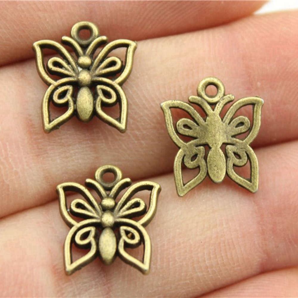 Charms Small Butterfly Pendants Wedding Jewelry Findings ZC114
