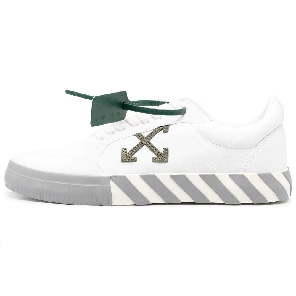 

Off-White Vulc Кроссовки Белый Милитари Грин Мужские Кроссовки OMIA085F22FAB001-0156 39