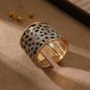 Retro Leopard & Zebra Print Suede Cuff Bracelet for Women - Autumn/Winter Fashion Jewelry