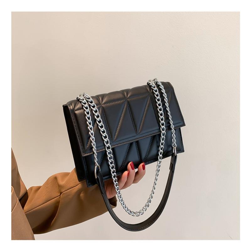 Women's bag pu small square bag new women's bag simple fashion chain messenger bag