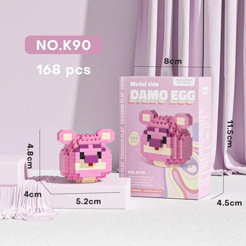 Stitch LinaBell Hello Kitty Sanrio Construction Blocks Damo Egg Cartoon Figrues Bricks Children's Assembly Playthings Model Present