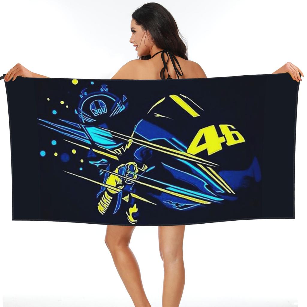 Motorcycle Racing Motor Rossi Beach Towel Soft Microfiber Quick Dry Absorbent Quick Towels For Swimming