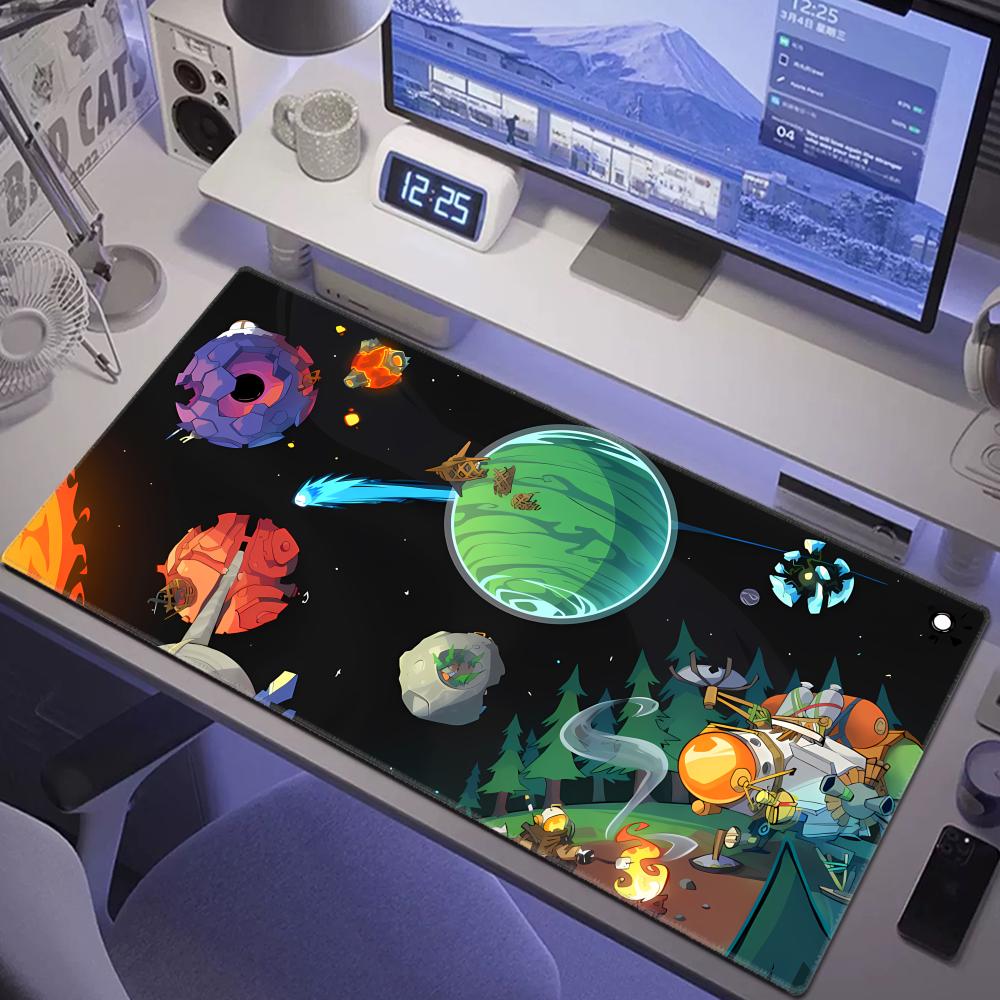 Mouse Pad Anime Keyboard Pad Laptop Outer Wilds Solar System Desk Mat PC Gaming Accessories Natural Rubber HYBXAXC XXL Carpet